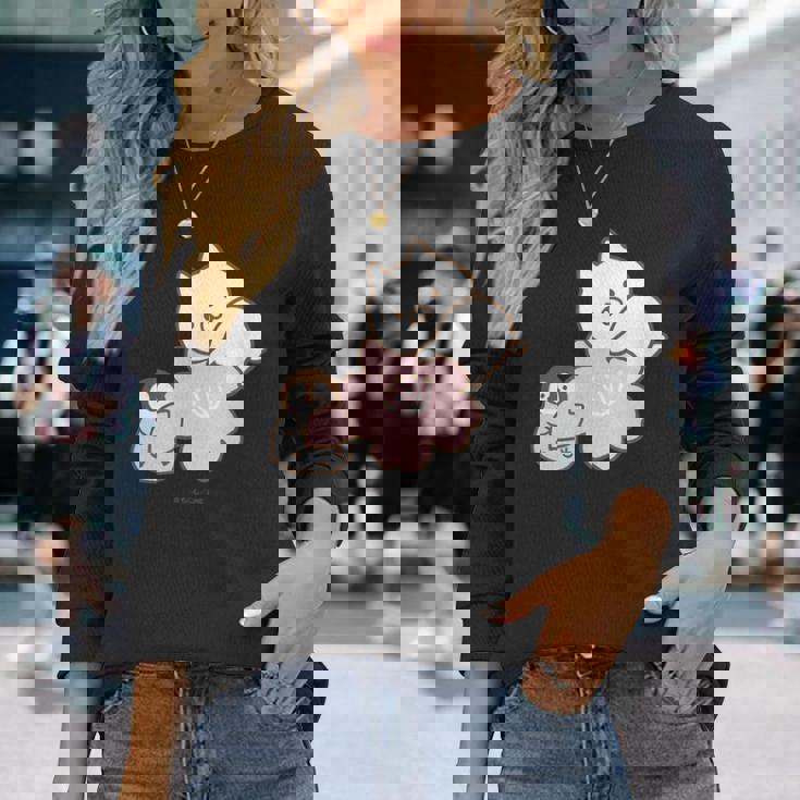 ねこぺん日和 桜 長袖Tシャツ 彼女への贈り物