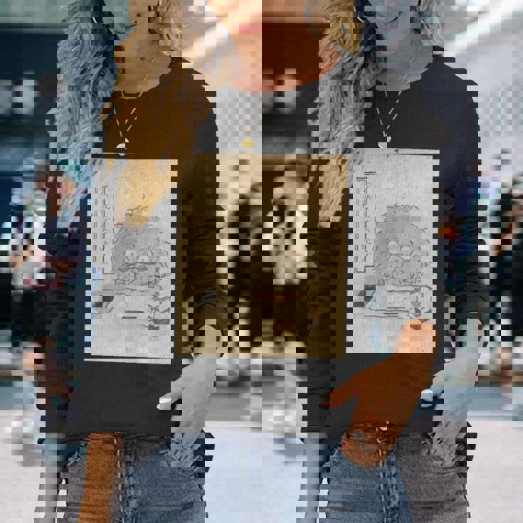 もじやもじや【日本の妖怪シリーズ】 長袖tシャツ 長袖Tシャツ 彼女への贈り物