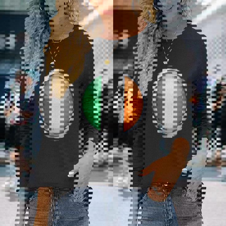 アイルランド語のためのアイルランドの旗 アイルランドの旗のデザイン アイルランドの旗 長袖Tシャツ 彼女への贈り物