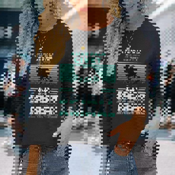 アジアンパームシベットは私のスピリットアニマルラバーです 長袖Tシャツ 彼女への贈り物