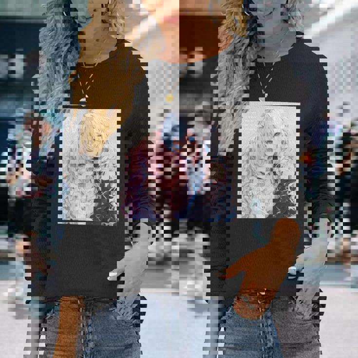 アニメ少女 姉オタク 長袖tシャツ 長袖Tシャツ 彼女への贈り物