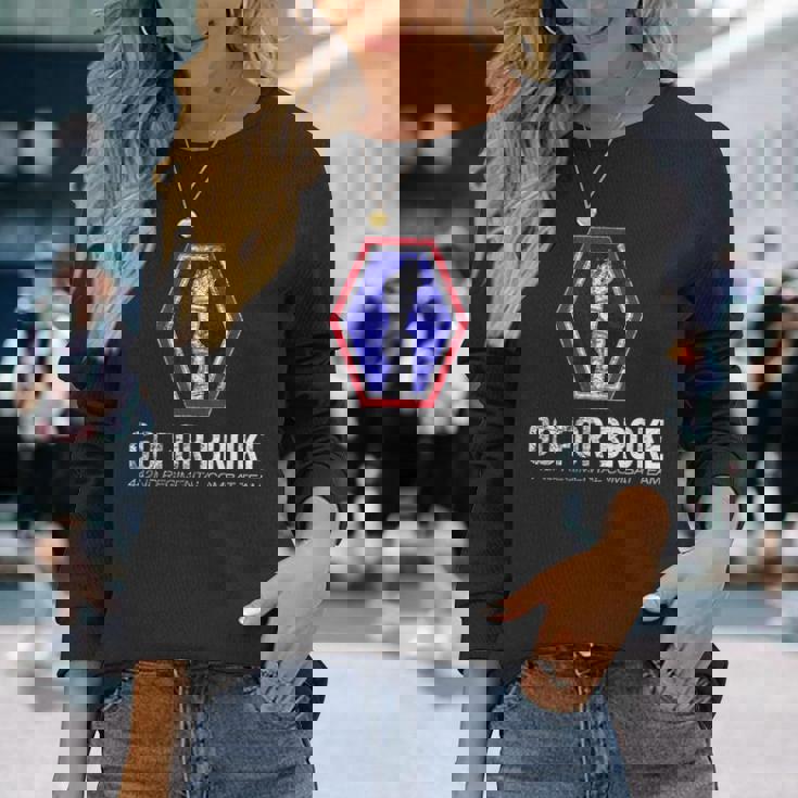 アメリカン・マローダー：第442連隊戦闘チーム・ゴー・フォー・ブローク 長袖Tシャツ 彼女への贈り物