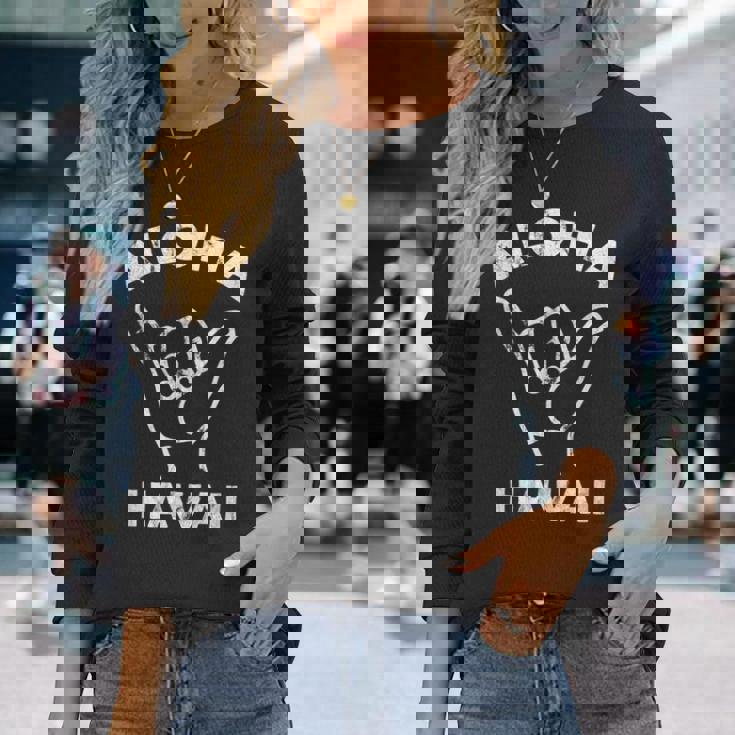 アロハ ハワイ シャカ サイン サーフ 長袖Tシャツ 彼女への贈り物