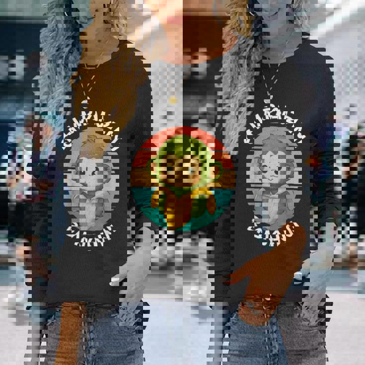 イタリア ブレイン ミーム チンパンジーニ バナニーニ レトロ サンセット キッズ 長袖Tシャツ 彼女への贈り物