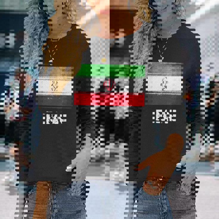 イラン国旗tシャツ 長袖Tシャツ 彼女への贈り物