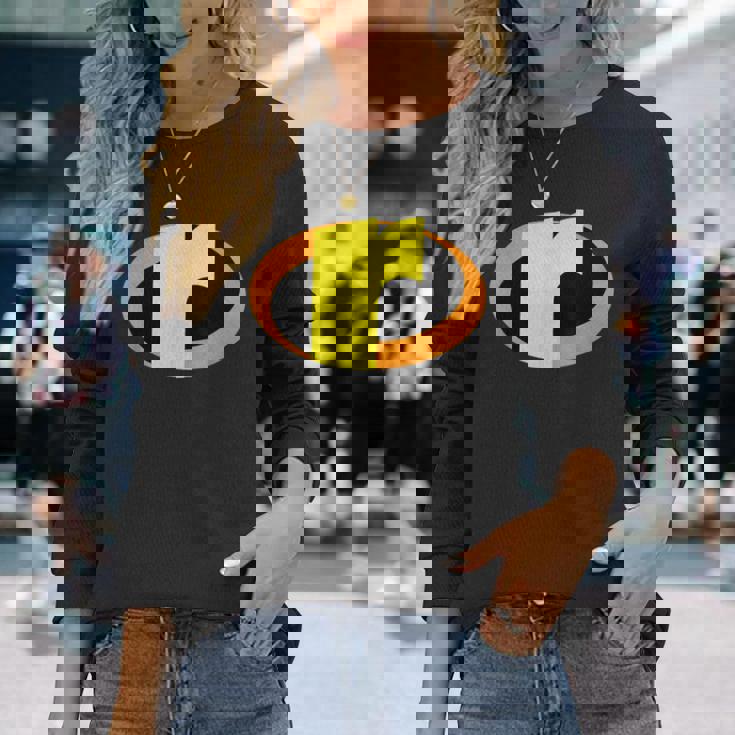 インクレディブル レター R アルファベット スーパーヒーロー キッズ ファミリー 長袖Tシャツ 彼女への贈り物