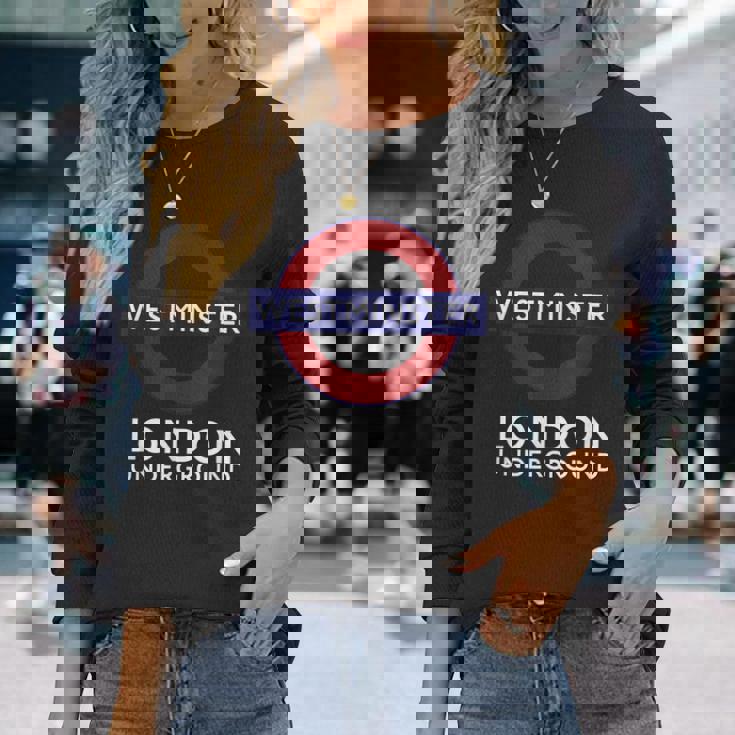 ウェストミンスター ロンドン地下鉄 長袖Tシャツ 彼女への贈り物