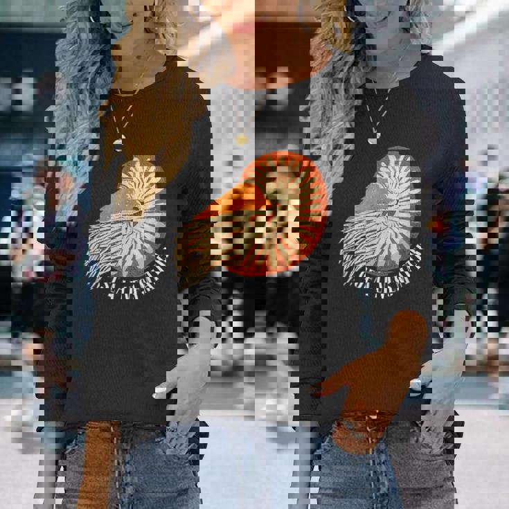 オウムガイ 海の生き物 太古の時代 海を救う 長袖Tシャツ 彼女への贈り物