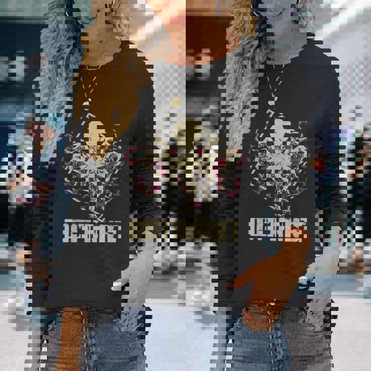 オクチミスト タコ オクトパス クラーケン イカ 長袖Tシャツ 彼女への贈り物