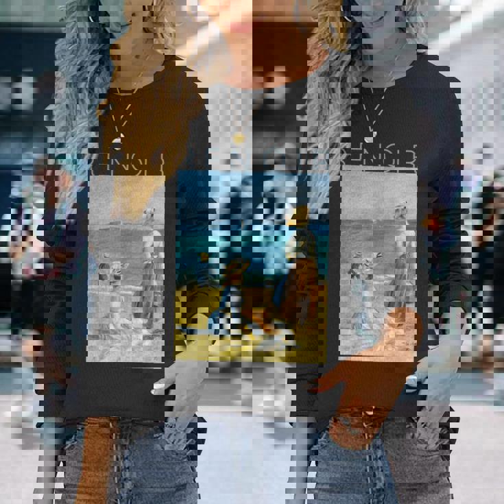 オーギュスト・ルノワール ビーチのフィギュア 長袖Tシャツ 彼女への贈り物