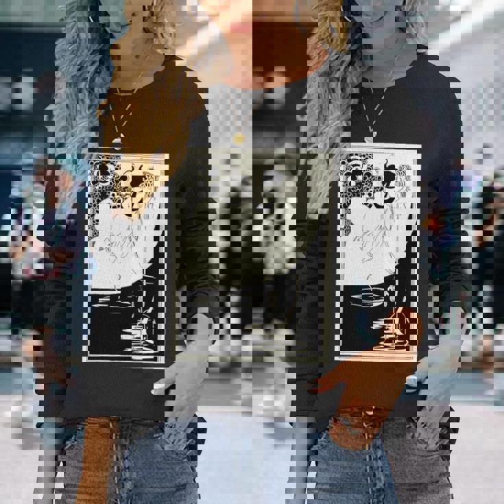 オーブリー・ビアズリーによるクライマックス1893 長袖tシャツ 長袖Tシャツ 彼女への贈り物