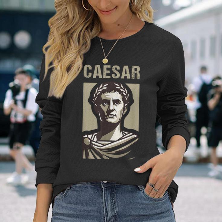 カエサル 古代ローマ ガイウス・ユリウス・カエサル ローマの歴史 長袖Tシャツ 彼女への贈り物