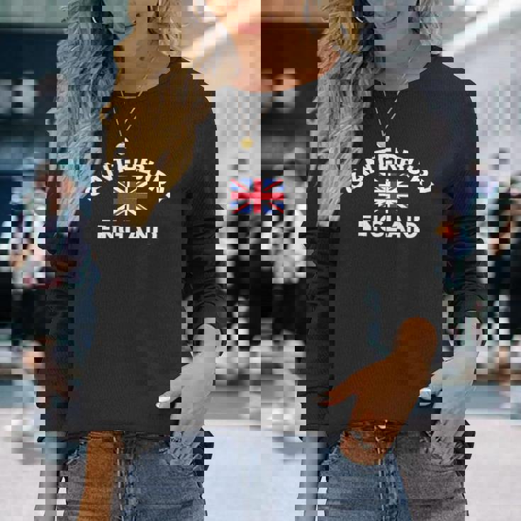 カンタベリー イングランド イギリス キングダム シティ 観光土産 長袖tシャツ 長袖Tシャツ 彼女への贈り物