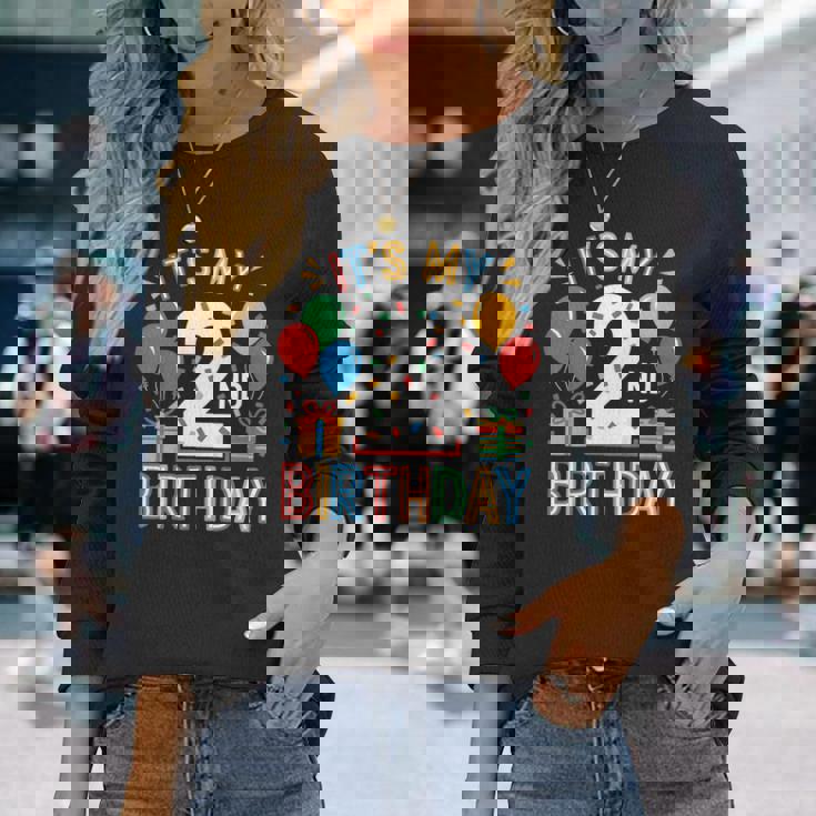 キッズ キッズ 2 歳の誕生日シャツ 男の子 幼児 2 人 2 歳の誕生日 長袖Tシャツ 彼女への贈り物