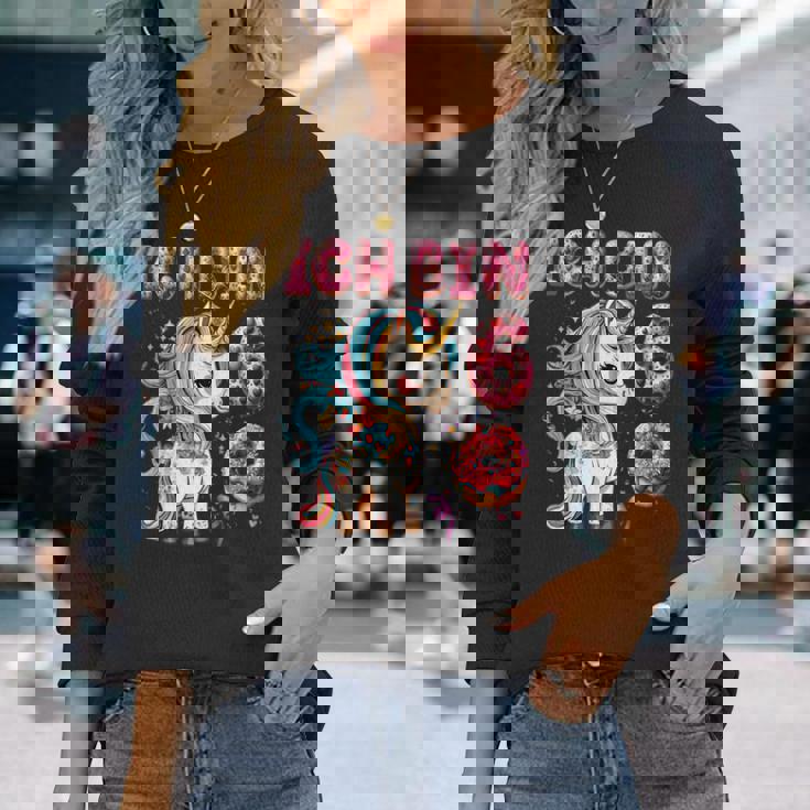 キッズ Kinder Ich Binchon 6 誕生日 ユニコーン 6歳 長袖Tシャツ 彼女への贈り物