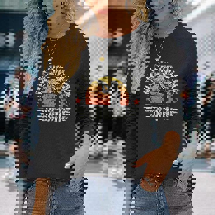 クレー射撃チーム トラップ ピジョン ショットガン からのプル クレー射撃 長袖Tシャツ 彼女への贈り物