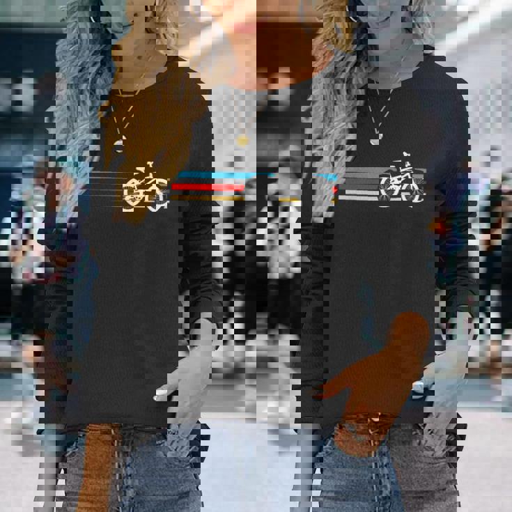 サイクリング Bmx ダウンヒル デザイン レトロ ヴィンテージ Bmx 長袖Tシャツ 彼女への贈り物