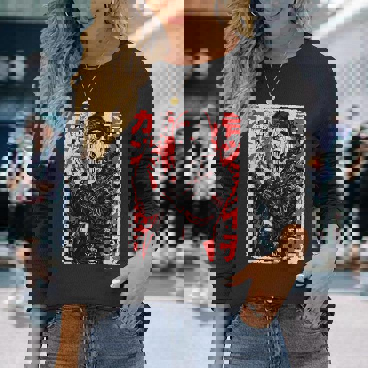 サイバーパンク パンクガール 日本のストリートウェア 長袖Tシャツ 彼女への贈り物