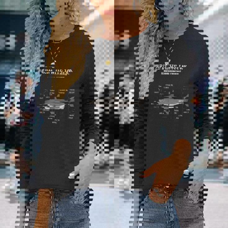 サメの解剖学解剖学者 長袖Tシャツ 彼女への贈り物