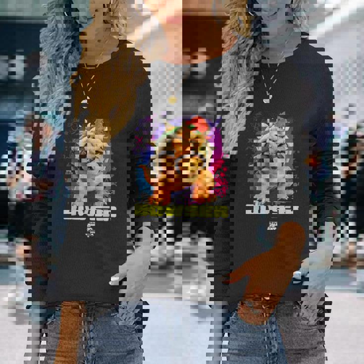 ザ・スーパーマリオギャラクシー・ムービー Cool Bowser 長袖Tシャツ 彼女への贈り物