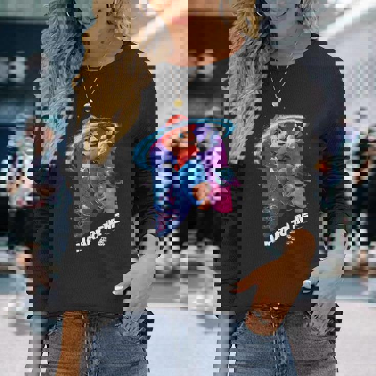 ザ・スーパーマリオギャラクシー・ムービー Mario Time 長袖tシャツ 長袖Tシャツ 彼女への贈り物