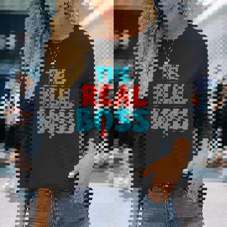 ザ・リアル・ボス 長袖Tシャツ 彼女への贈り物