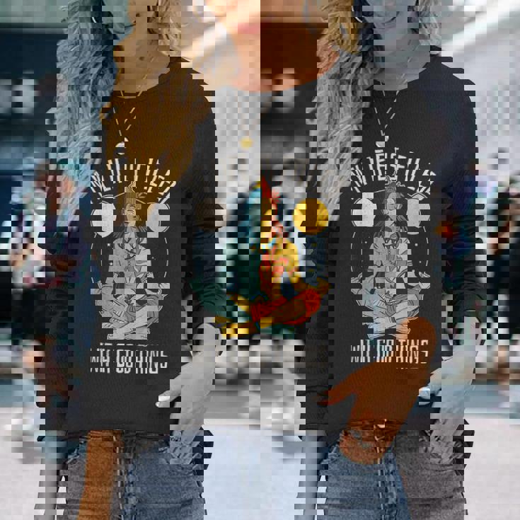 シヴァ。私の人生は良いことでいっぱいです。禅。ヨガ。 長袖Tシャツ 彼女への贈り物