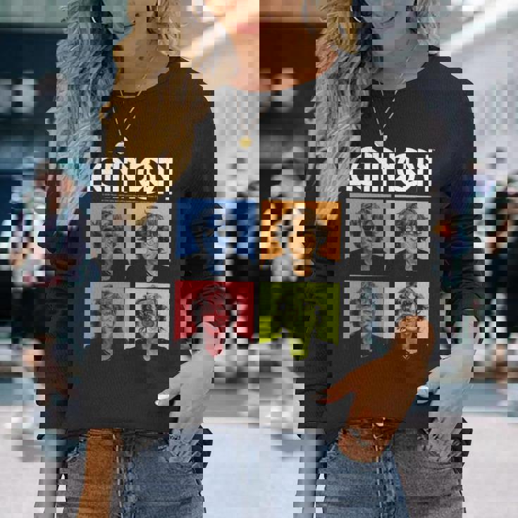 ジョン・レノン カラーブロック 長袖tシャツ 長袖Tシャツ 彼女への贈り物