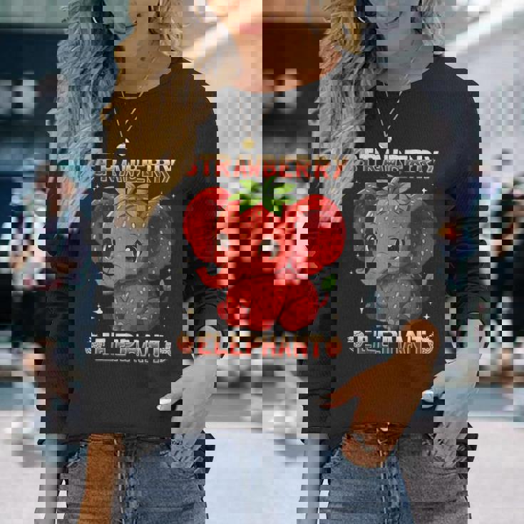 ストロベリーエレファント イタリアンブレイン 長袖Tシャツ 彼女への贈り物