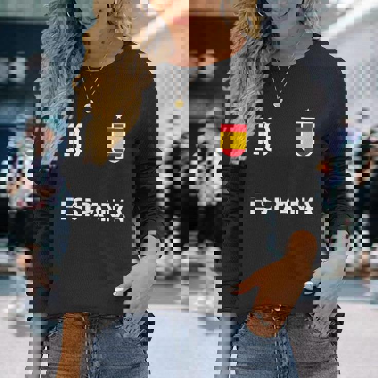 スペイン サッカー フットボール ナンバー10 10ファン 長袖Tシャツ 彼女への贈り物