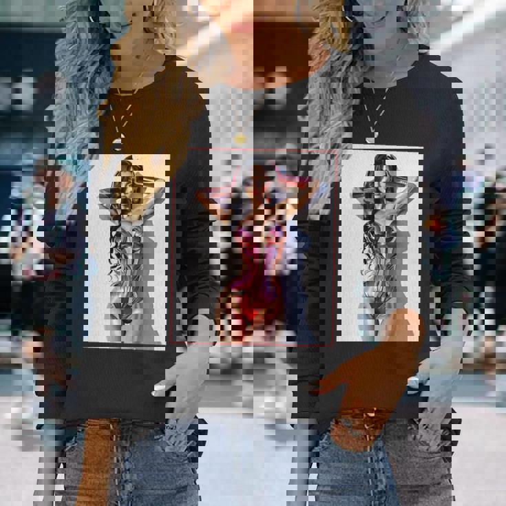 セクシーガールグラフィックtシャツ セクシー巨乳sfピンナップガール 長袖tシャツ 長袖Tシャツ 彼女への贈り物