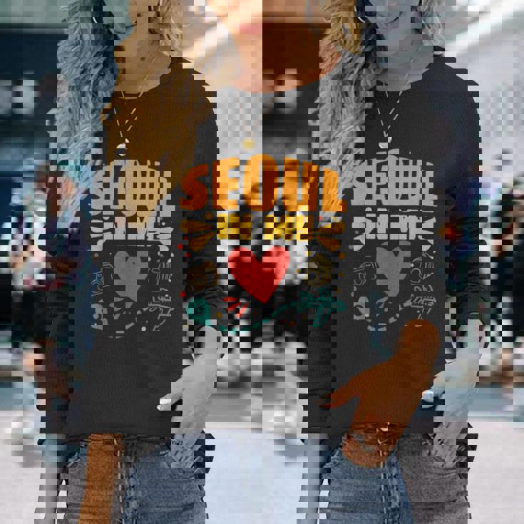 ソウル・イン・マイ・ハート 韓国からのお土産 長袖Tシャツ 彼女への贈り物