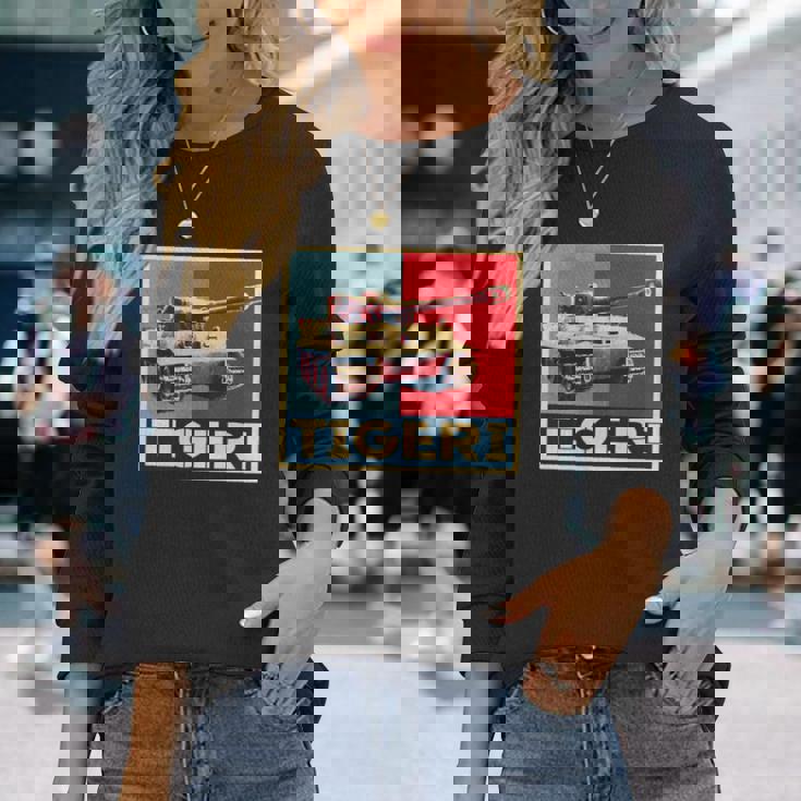 タイガー1装甲vi戦車 Ww2 ドイツ装甲車両 Afvアート 長袖tシャツ 長袖Tシャツ 彼女への贈り物