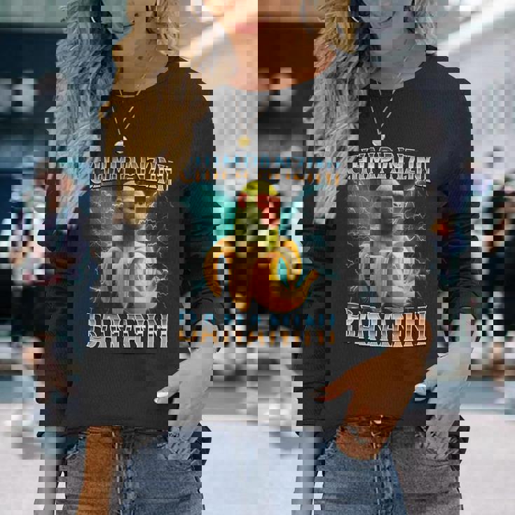 チンパンジーニ バナニーニ イタリアンブレイン 長袖tシャツ 長袖Tシャツ 彼女への贈り物