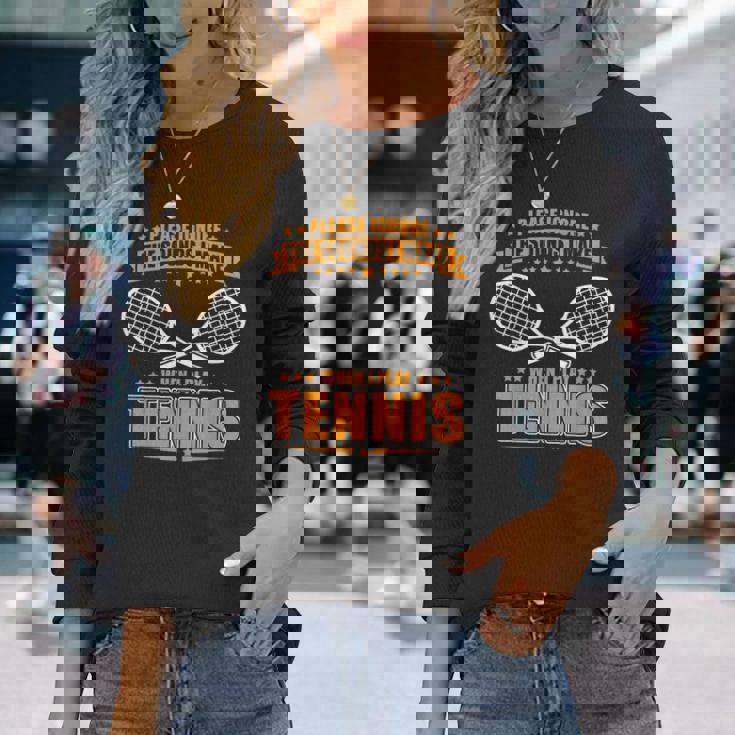 テニスノイズ-面白いテニスシャツ 長袖Tシャツ 彼女への贈り物