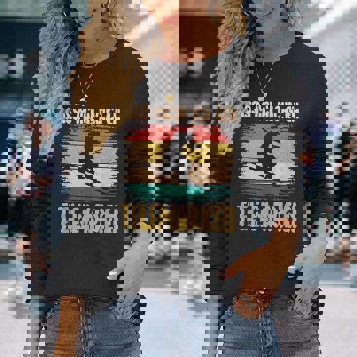 テレマーク Lass Mich Ich Geh Telemarken スキー 長袖Tシャツ 彼女への贈り物