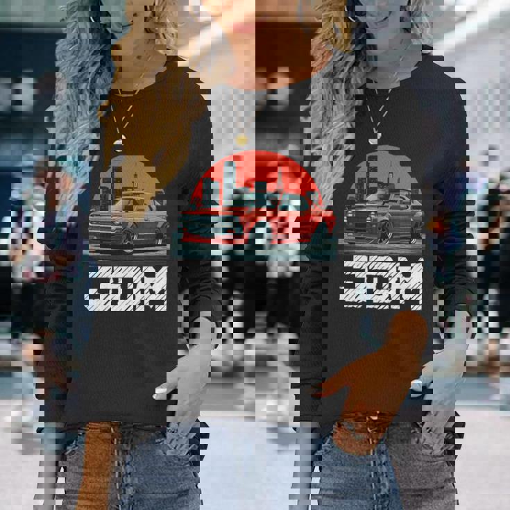 ディストレス Jdm レジェンド ドリフト レース レッドカー 東京スカイライン ギフト 長袖tシャツ 長袖Tシャツ 彼女への贈り物