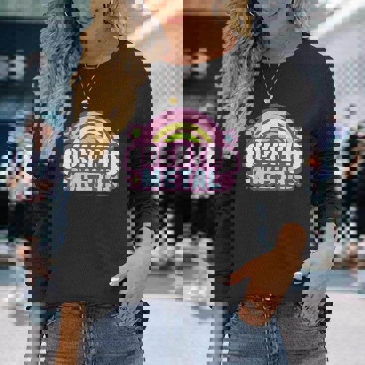 デスメタルレインボー 長袖Tシャツ 彼女への贈り物