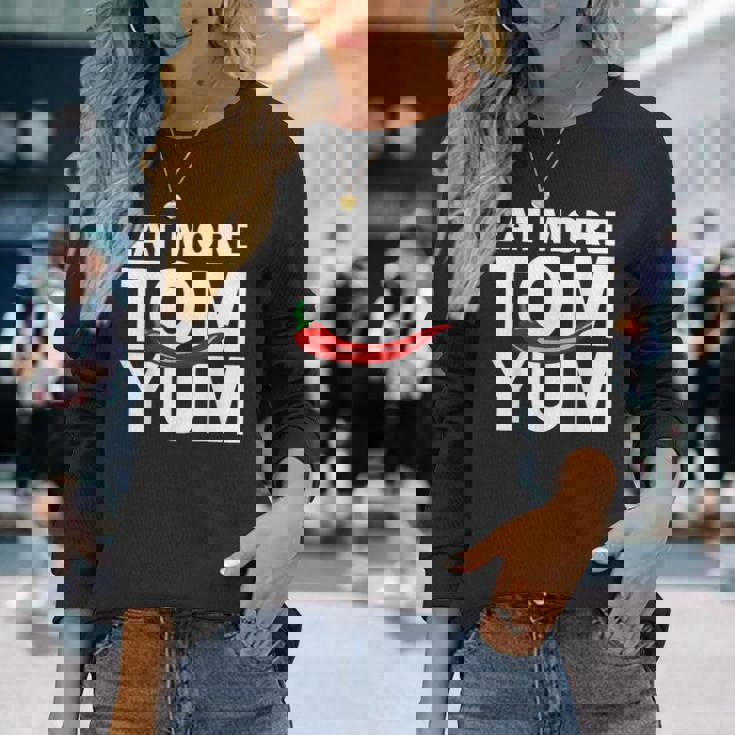 トムヤムクン スパイシーなタイ料理をもっと食べる 唐辛子 タイ 東南アジア プーケット ギフト バンコク お土産 長袖Tシャツ 彼女への贈り物