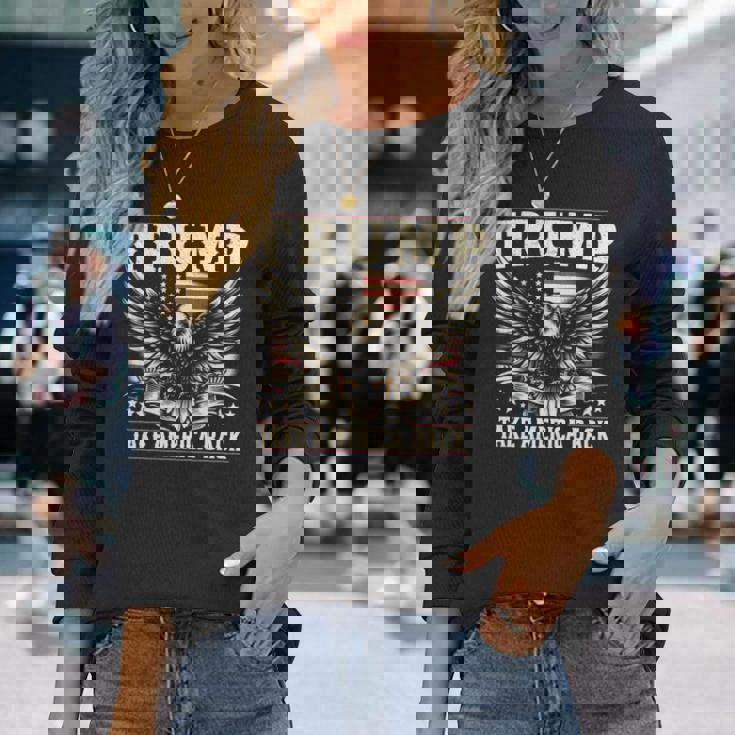 トランプ 2024 テイク・アメリカ・バック トランプ大統領 長袖tシャツ 長袖Tシャツ 彼女への贈り物