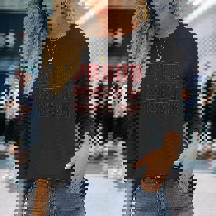 トランプの誇り高きメンバー陸軍シャツ投票トランプ大統領 長袖Tシャツ 彼女への贈り物