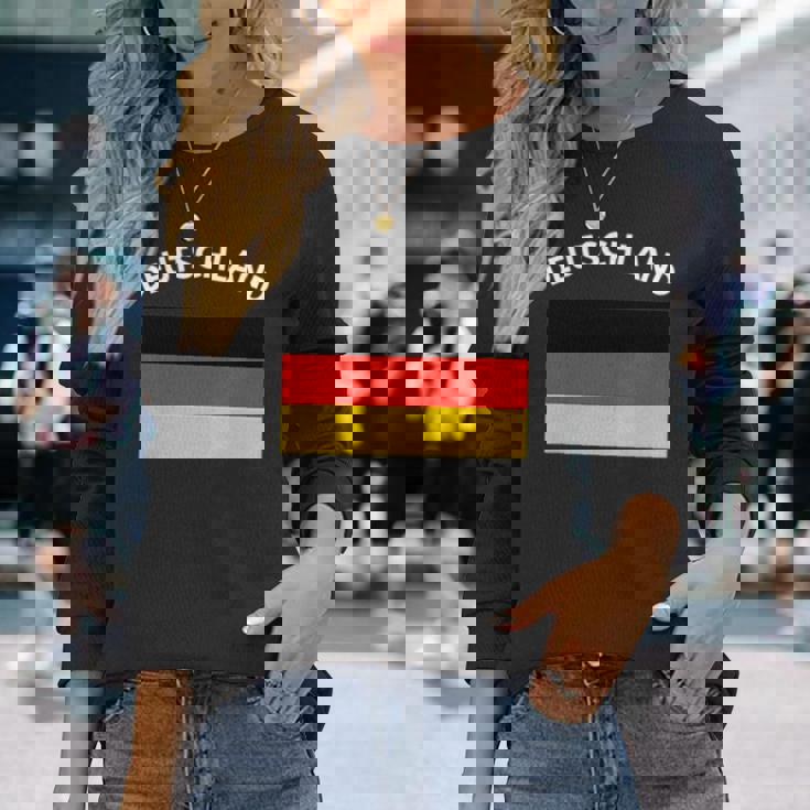 ドイツの誇りのドイツ国旗 ドイツ国旗 長袖Tシャツ 彼女への贈り物