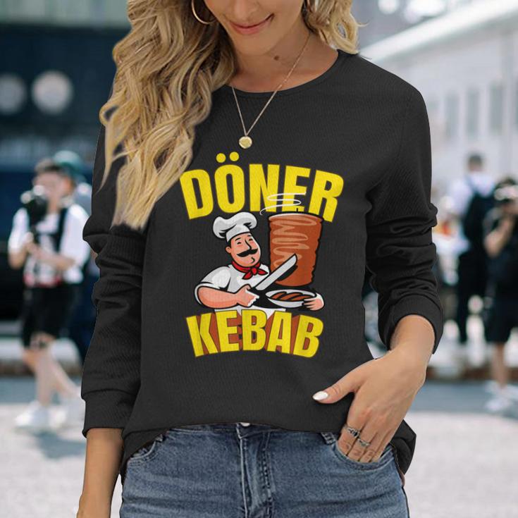 ドネルケバブドネルケバブドネルケバブグリルドネルケバブドネルケバブ 長袖Tシャツ 彼女への贈り物
