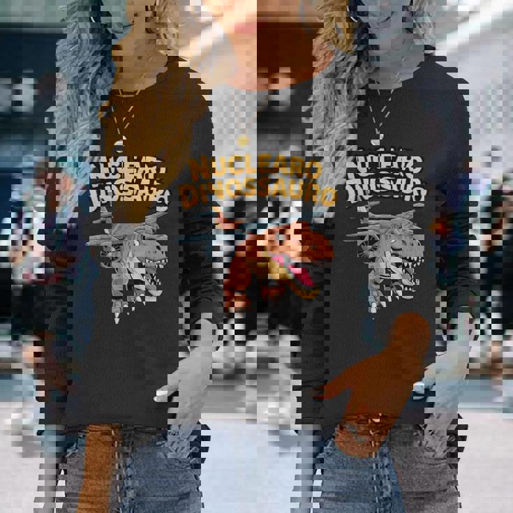 ヌクレアーロ ディノサウロ ウイルス イタリアン ブレイン ミーム 長袖Tシャツ 彼女への贈り物