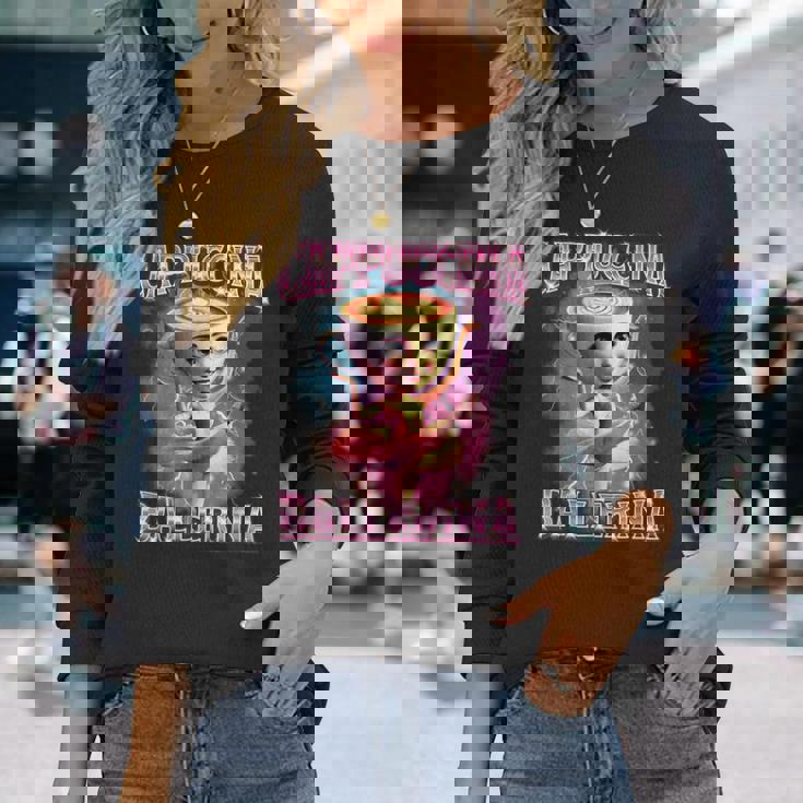 バレリーナ カプチーナ Ai ジェネラーレ カラッテレ イタリアーノ ブレイン ロート 長袖Tシャツ 彼女への贈り物