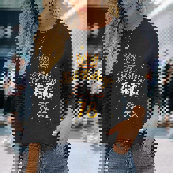 バースデーキング 78 ロイヤルテーマ 誕生日パーティー お祝い 78歳 長袖Tシャツ 彼女への贈り物