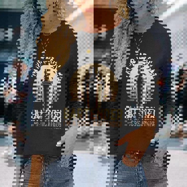 バーテンダー バーテンダー 長袖Tシャツ 彼女への贈り物