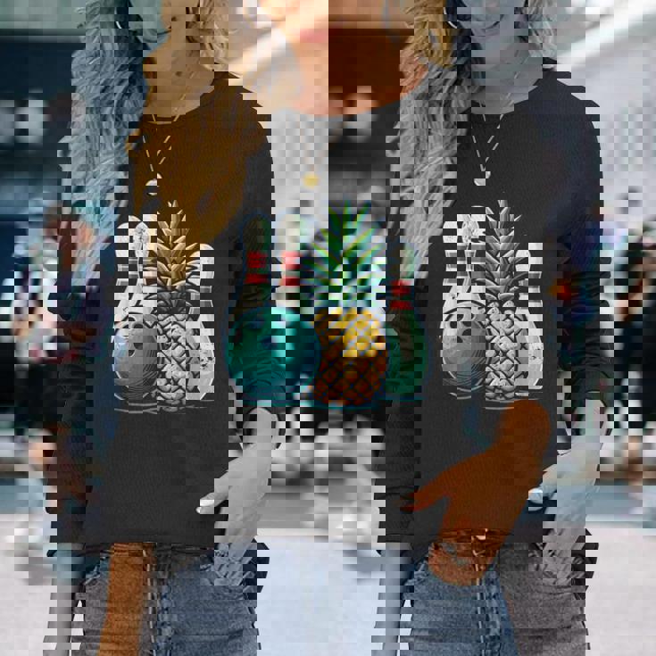 パイナップルボウリング 長袖Tシャツ 彼女への贈り物