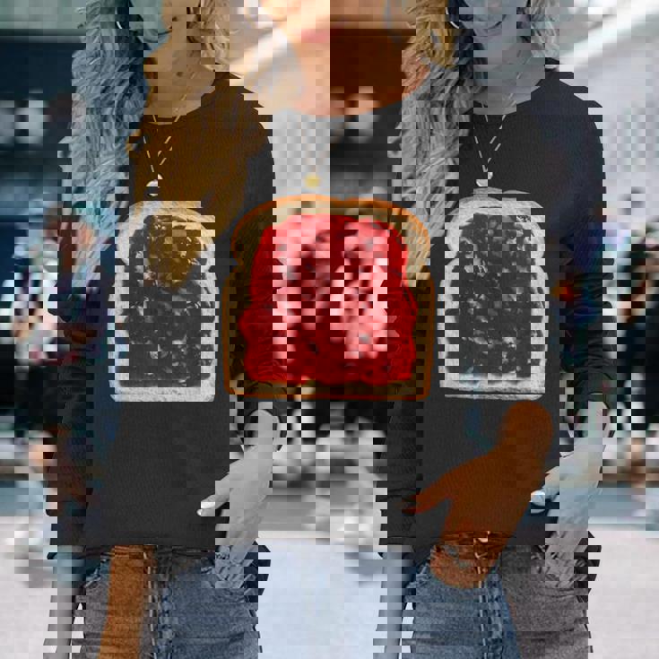 パン ジャムトースト グルテン 長袖Tシャツ 彼女への贈り物