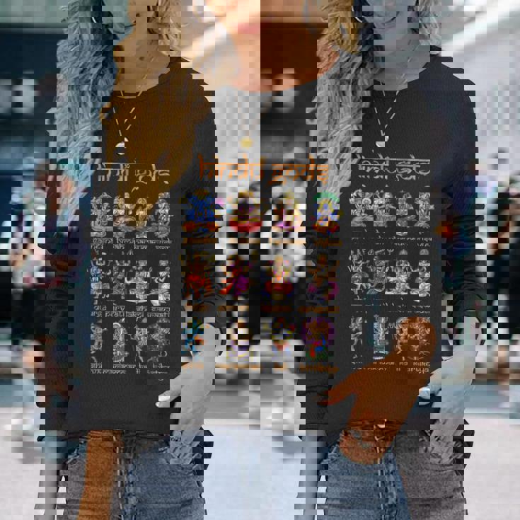 ヒンズー教の神 シヴァ ガネーシャ ハヌマーン ヒンズー教の女神 カーリー スピリチュアル 禅 ヨガ 瞑想 長袖Tシャツ 彼女への贈り物